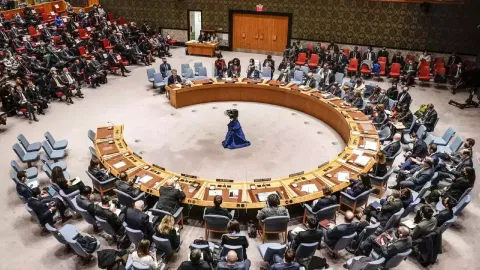 UNSC meeting at the United Nations Headquarters in New York City.
