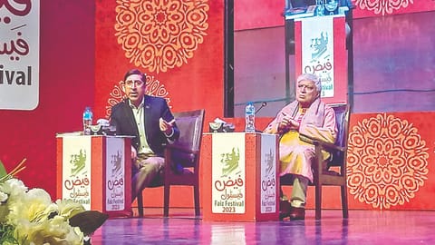 Javed Akhtar at
Faiz Festival in Lahore