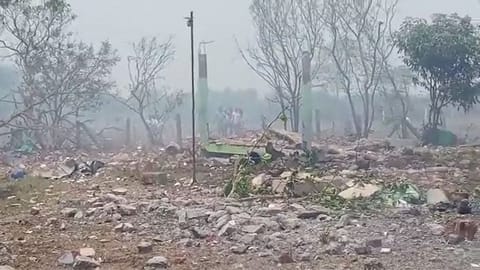 The blast site