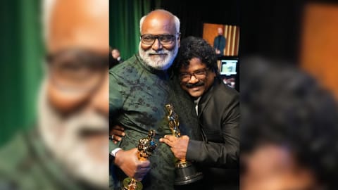 M.M Keeravani and lyricist Chandrabose