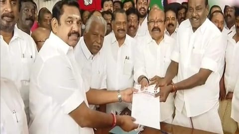 Edappadi K Palaniswami filing the nomination