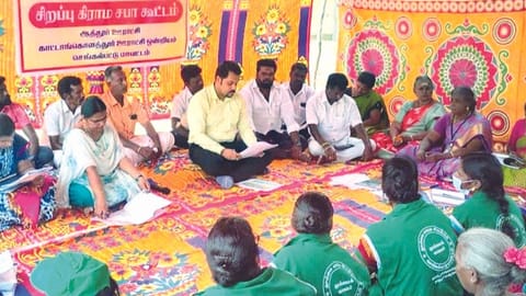 District Collector Rahul Nath participated and interacted with the villagers