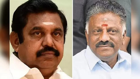 (L) Edappadi K Palaniswami;; O Panneerselvam(R)