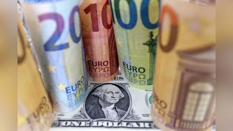 U.S. Dollar and Euro banknotes