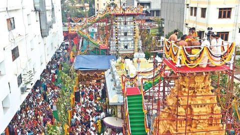 The mahakumbabhishekam of the TTD?s Padmavathi Thayaar temple in Chennai on Friday