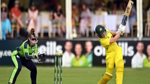 Ireland and Australia players in action