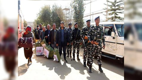 Security was stepped up outside counting centres in Meghalaya