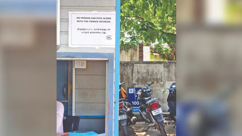 CMRL puts notice stating: ?No person can stay along with the parked vehicles.?