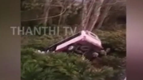 Vehicle tumbling into the gorge in Munnar