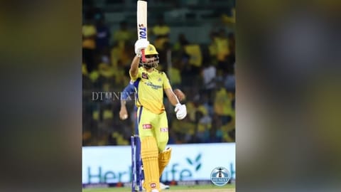 Ruturaj Gaikwad hits half-century.