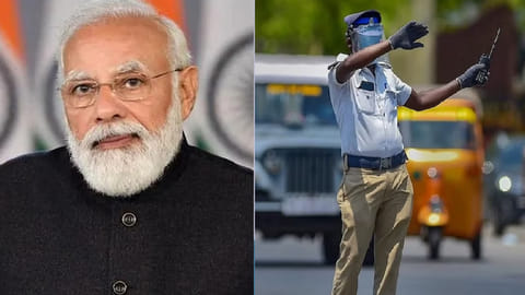(L) Prime Minister Narendra Modi