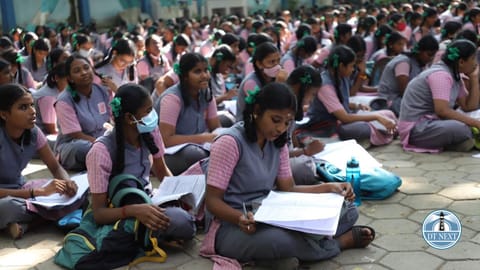 Students appearing for Class 10 board exam
