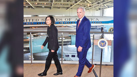 Taiwanese President Tsai Ing-wen and United States House Speaker Kevin McCarthy