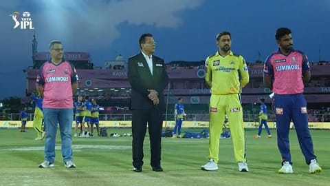 CSK captain MS Dhoni and RR captain Sanju Samson.