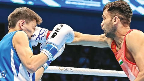 Deepak Bhoria (in red) is two steps away from glory