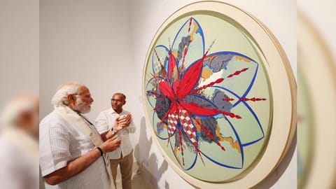 PM Modi visits an exhibition 'Jana Shakti'