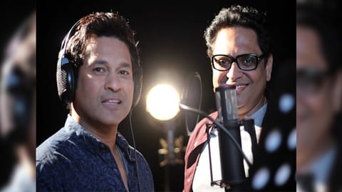 Cricket legend Sachin Tendulkar, Music director Shamir Tandon