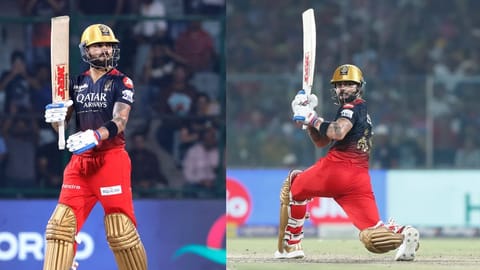 Virat Kohli in action.