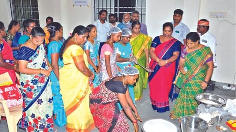 SHG members during a training session in Ranipet district