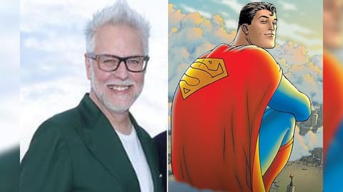 (L-R): Director James Gunn; storyboarding 'Superman Legacy'