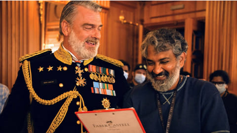Ray Stevenson with SS. Rajamouli