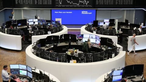 The German share price index DAX graph is pictured at the stock exchange