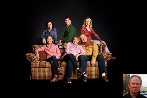The cast of Roseanne, (inset) Ian Buruma