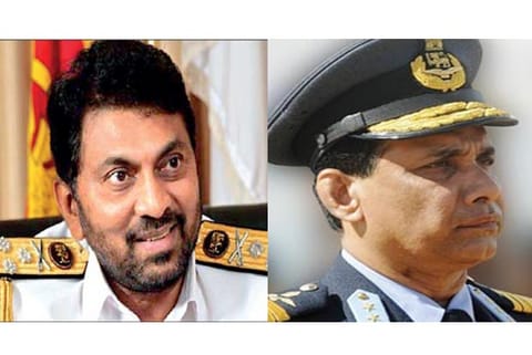 Wasantha Karannagoda (left), Roshan Goonetilleke