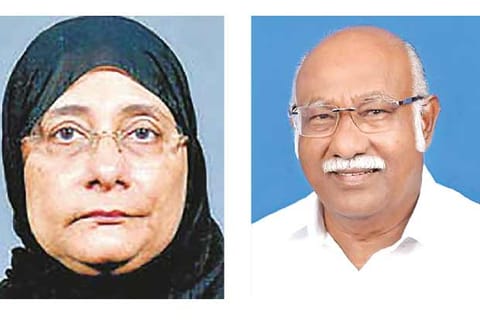 (L) Nilofer Kafeel, (R) A Anwar Raajhaa