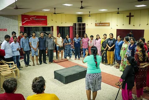 Members of The MMA choir during a rehearsal