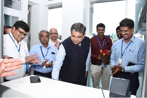 AAI Chairman Arvind Singh inaugurating the new system