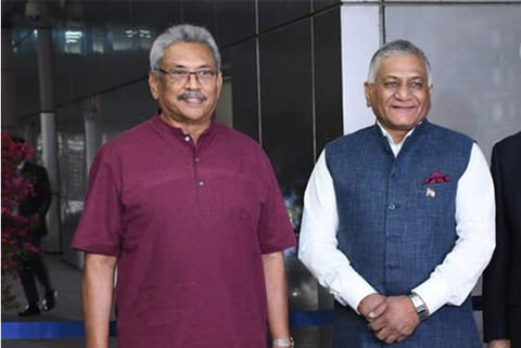 Gotabaya Rajapaksa and V.K. Singh