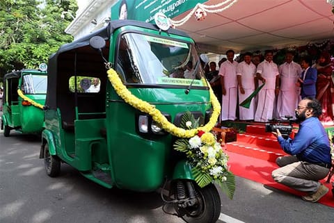 The electric autorickshaws being inaugurated on Friday
