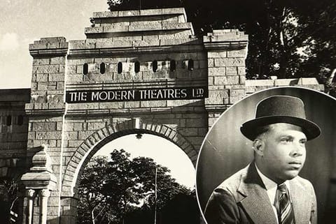 TR Sundaram (inset); The Modern Theatres