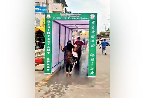 Tunnel to sanitise Tiruvanmiyur mkt