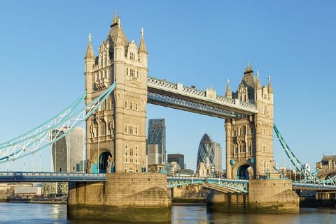 London's famous Tower Bridge gets stuck in an open position