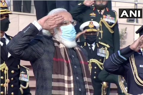 Source: Twitter; Modi Lights Up 'Swarnim Vijay Mashaal'