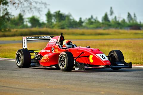 Michelangelo Amendola qualified in pole position at the MRF Challenge in Chennai