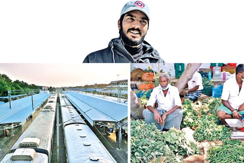 filmmaker Viswesh S (Top) and Stills from the documentary Namma Tambaram