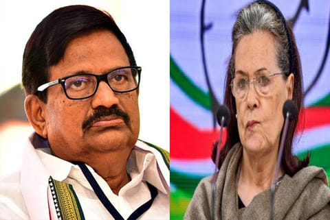 TNCC chief KS Alagiri; Sonia Gandhi