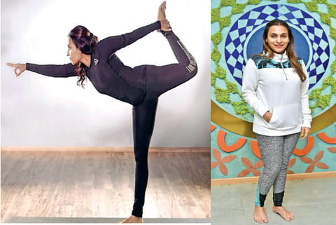 Aishwaryaa R Dhanush at a yoga studio in the city recently