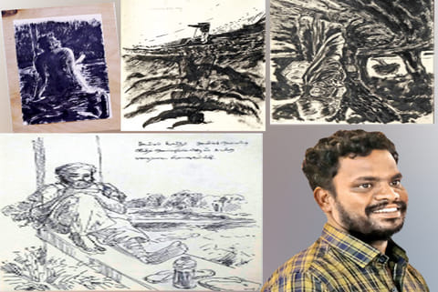 Sketches done by Anthony Guruz; Anthony Guruz, Artist