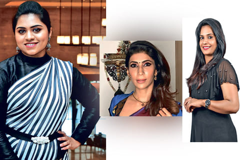 Shiny Barbara, Samantha Jagan and Jeevitha (L to R)