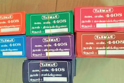 Colour-coded tokens
