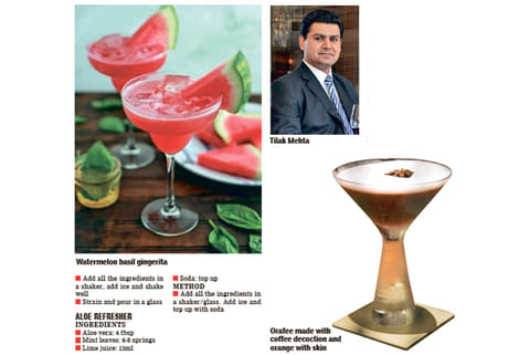 Refreshing mocktails made with natural coolants are a perfect way to beat the heat