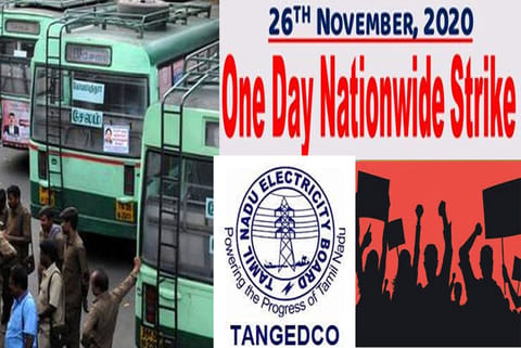 Transport, Tangedco TUs to back general strike on Nov 26