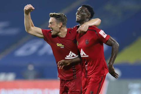 A 90th-minute goal from Idrissa Sylla helped NorthEast United clinch a point from Kerala Blasters