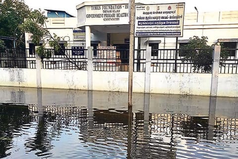 Semmenchery is yet to be cleared of rain water