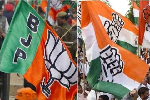 File photo:Congress, BJP slug it out for the upcoming MP bypolls