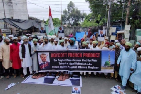 Muslim groups in Hyderabad call for boycott of French products